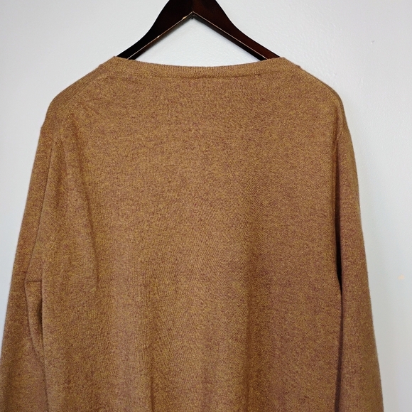 J Crew Teddie Merino Wool Pullover Sweater Brown Tan Minimalist Plus Size 2X - Picture 5 of 10